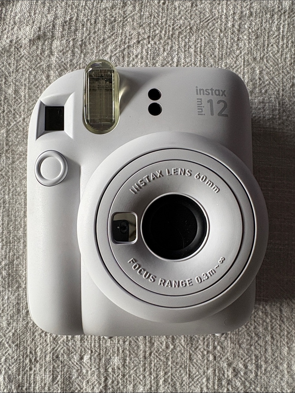 Fujifilm Instax Mini 12 Instant Camera Clay White With Carrying Case
